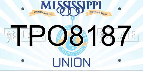 TPO8187 Mississippi License Plate