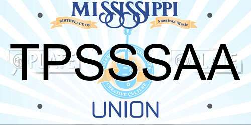 TPSSSAA Mississippi License Plate