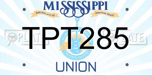 TPT285 Mississippi License Plate