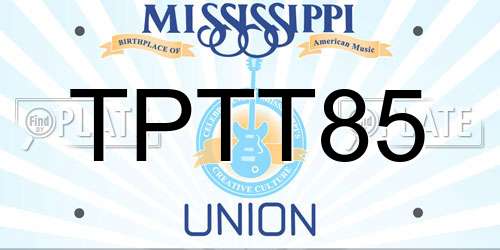 TPTT85 Mississippi License Plate