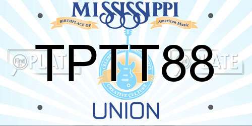 TPTT88 Mississippi License Plate