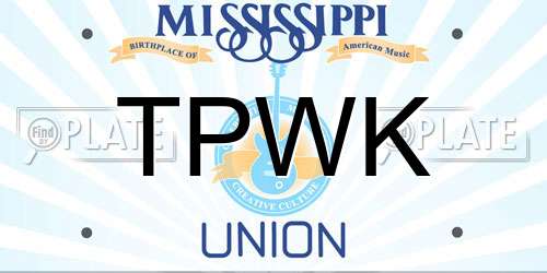 TPWK Mississippi License Plate
