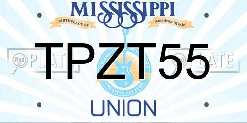TPZT55 Mississippi License Plate