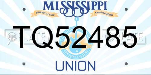 TQ52485 Mississippi License Plate