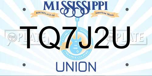 TQ7J2U Mississippi License Plate