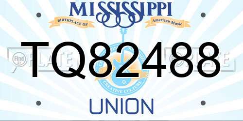 TQ82488 Mississippi License Plate