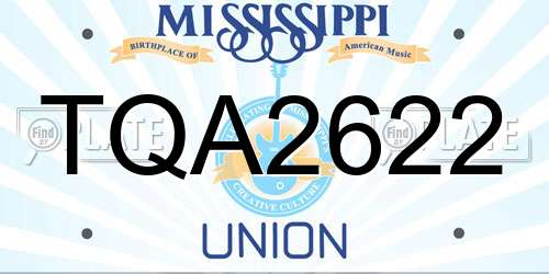 TQA2622 Mississippi License Plate