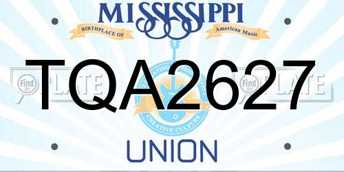 TQA2627 Mississippi License Plate