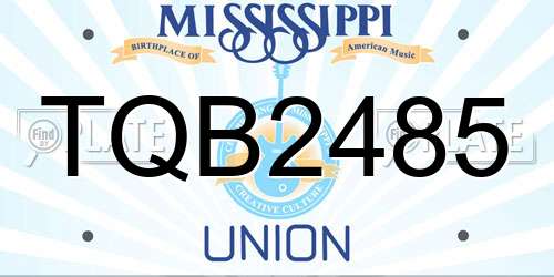 TQB2485 Mississippi License Plate