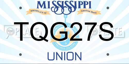 TQG27S Mississippi License Plate