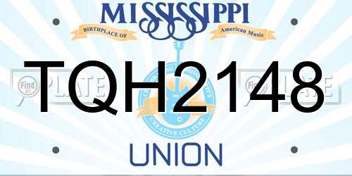 TQH2148 Mississippi License Plate