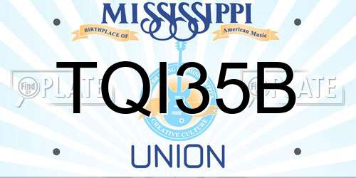 TQI35B Mississippi License Plate