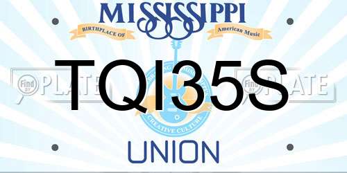 TQI35S Mississippi License Plate
