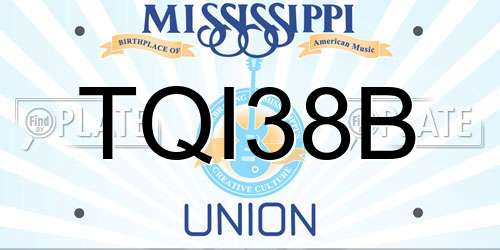 TQI38B Mississippi License Plate