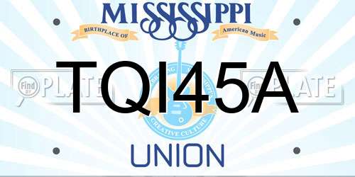 TQI45A Mississippi License Plate