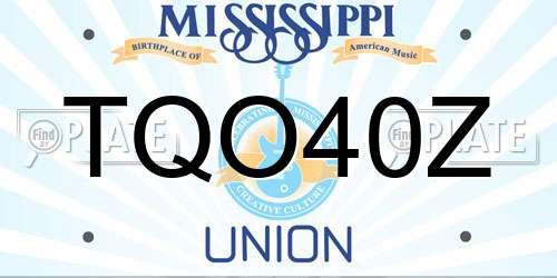 TQO40Z Mississippi License Plate
