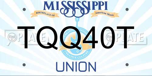 TQQ40T Mississippi License Plate