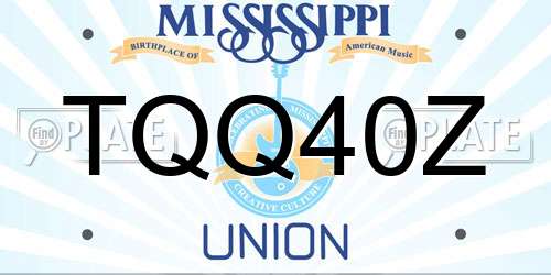 TQQ40Z Mississippi License Plate