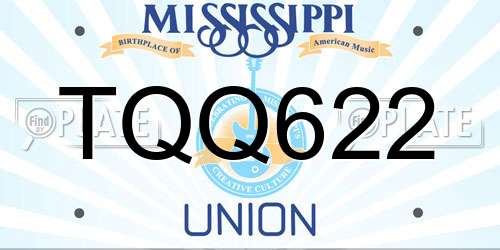 TQQ622 Mississippi License Plate