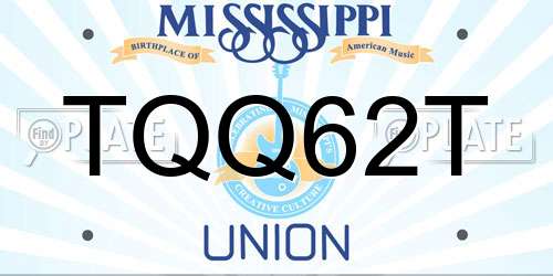 TQQ62T Mississippi License Plate