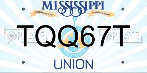 TQQ67T Mississippi License Plate