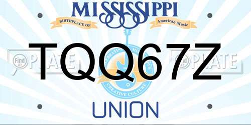 TQQ67Z Mississippi License Plate