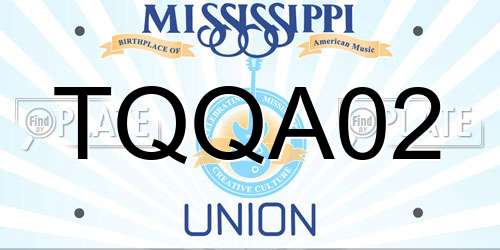 TQQA02 Mississippi License Plate