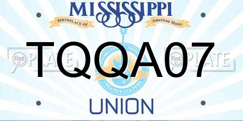 TQQA07 Mississippi License Plate