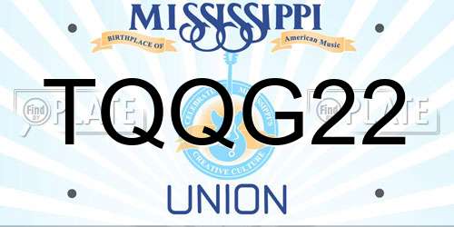 TQQG22 Mississippi License Plate