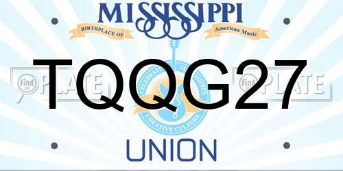 TQQG27 Mississippi License Plate