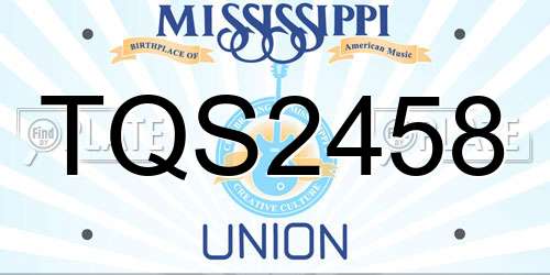 TQS2458 Mississippi License Plate