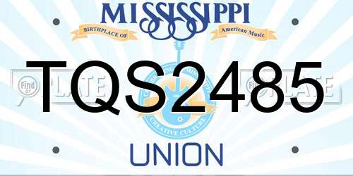 TQS2485 Mississippi License Plate