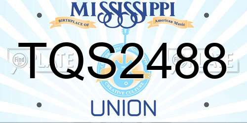 TQS2488 Mississippi License Plate