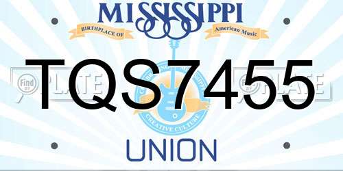 TQS7455 Mississippi License Plate