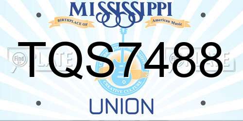TQS7488 Mississippi License Plate