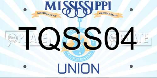 TQSS04 Mississippi License Plate