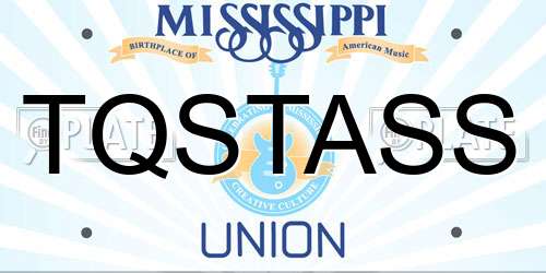 TQSTASS Mississippi License Plate
