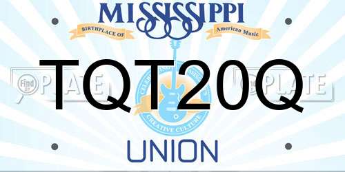 TQT20Q Mississippi License Plate