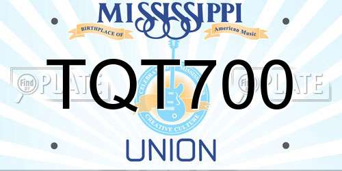 TQT700 Mississippi License Plate