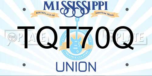 TQT70Q Mississippi License Plate