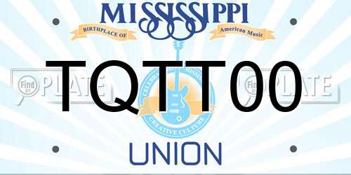 TQTT00 Mississippi License Plate