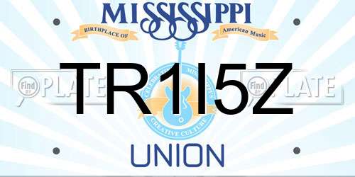 TR1I5Z Mississippi License Plate