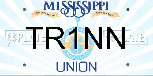 TR1NN Mississippi License Plate