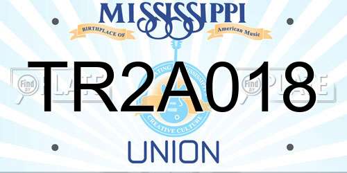 TR2A018 Mississippi License Plate