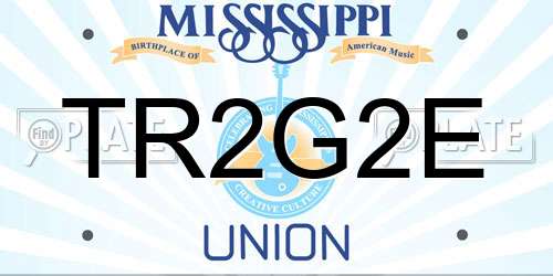 TR2G2E Mississippi License Plate