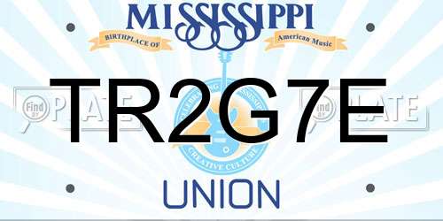 TR2G7E Mississippi License Plate