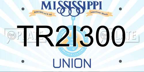 TR2I300 Mississippi License Plate
