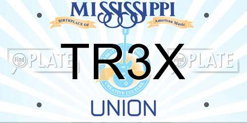 TR3X Mississippi License Plate