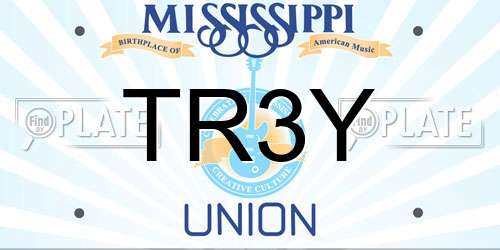 TR3Y Mississippi License Plate