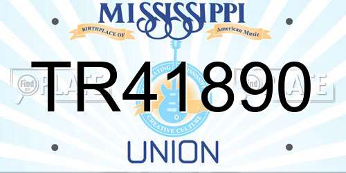 TR41890 Mississippi License Plate